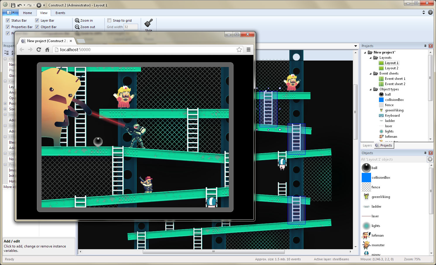 Construct 2 2d Game Maker  without Programming plusone 